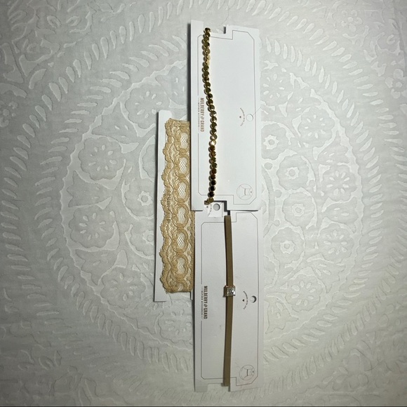 Women’s choker set lace bling leather - Picture 2 of 9